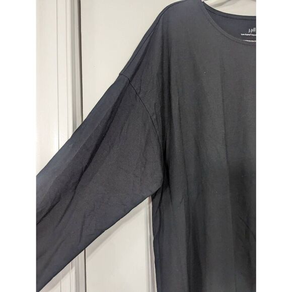 J. Jill Luxe Supima Long Sleeve Tee women's size 2X black modal comfort - Picture 4 of 7